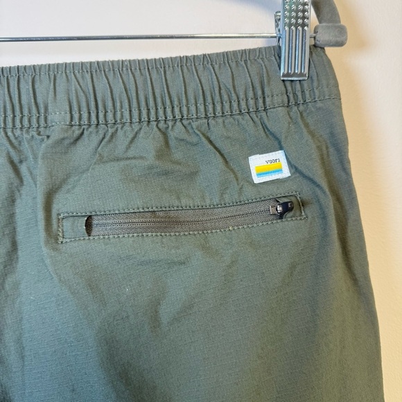 VUORI Womens Ripstop Pant Army Green Organic Cotton Pockets Size Large - Picture 6 of 9